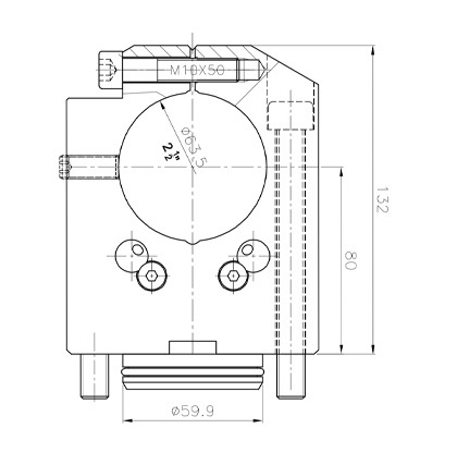 BMT60 BOLT PATTERN 84x94 BORING BAR HOLDER ID=( 2- 1/ 2)